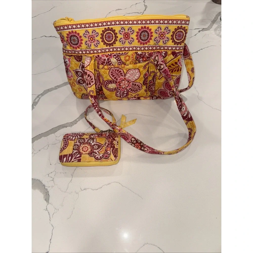 Preppy/Classic /Vera Bradley shoulder bag And bracelet wallet combo